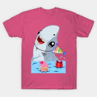 CUTE SHARK BIRTHDAY CAKE T-Shirt